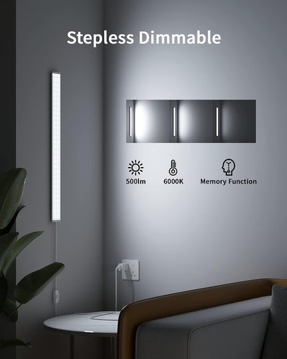 ASOKO Motion Sensor Dimmable Led Under Cabinet Light, 12" Cool White | ASOKO Motion Sensor Dimmable Led Under Cabinet Light, 12" Plug in Cool White 6000K Bar for Kitchen Counter Closet