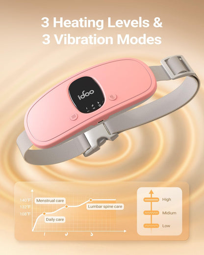 iDOO Cordless Heating Pad for Menstrual Cramps, Lightweight & Portable