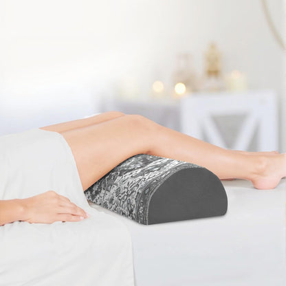 Knee Pillow for Back Sleeping – Half Moon Bolster Pillow for Legs,Under Knee While Sleeping Support, Leg & Back Pain Relief (21.5x9x5 Inches),Machine Washable Cover