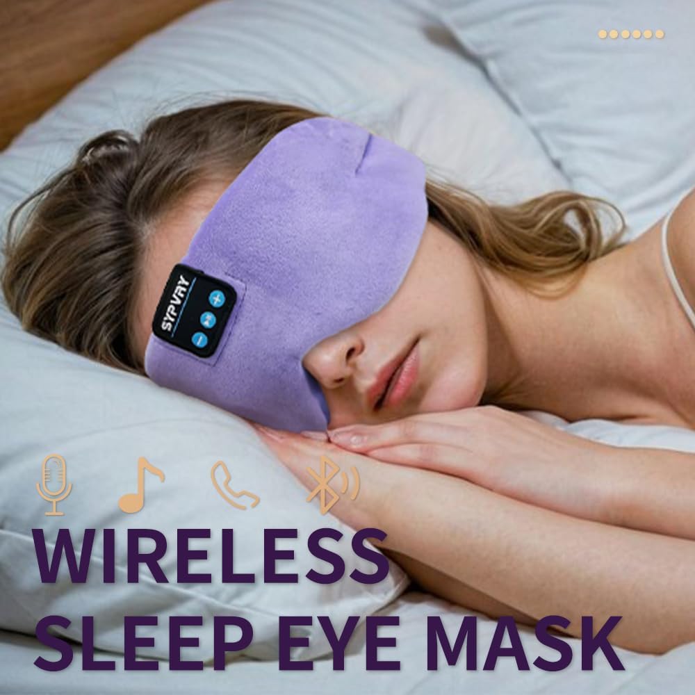 Sleep Mask Bluetooth 5.4 Headphones Soft Wireless Headband Eye Mask Blackout with Microphone (Emerald)