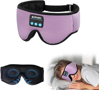 Sleep Mask Bluetooth 5.4 Headphones Soft Wireless Headband Eye Mask Blackout with Microphone (Emerald)