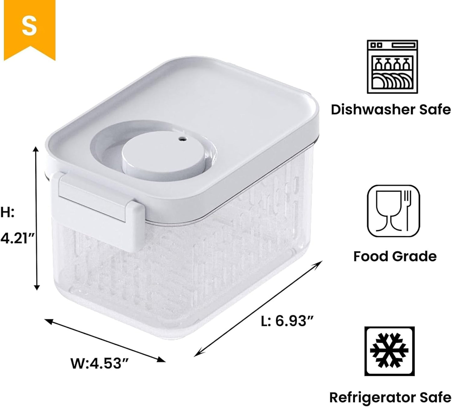 Produce Saver, Fruit Storage Containers Produce Containers Berry Containers with Colanders, 3.8 Cup