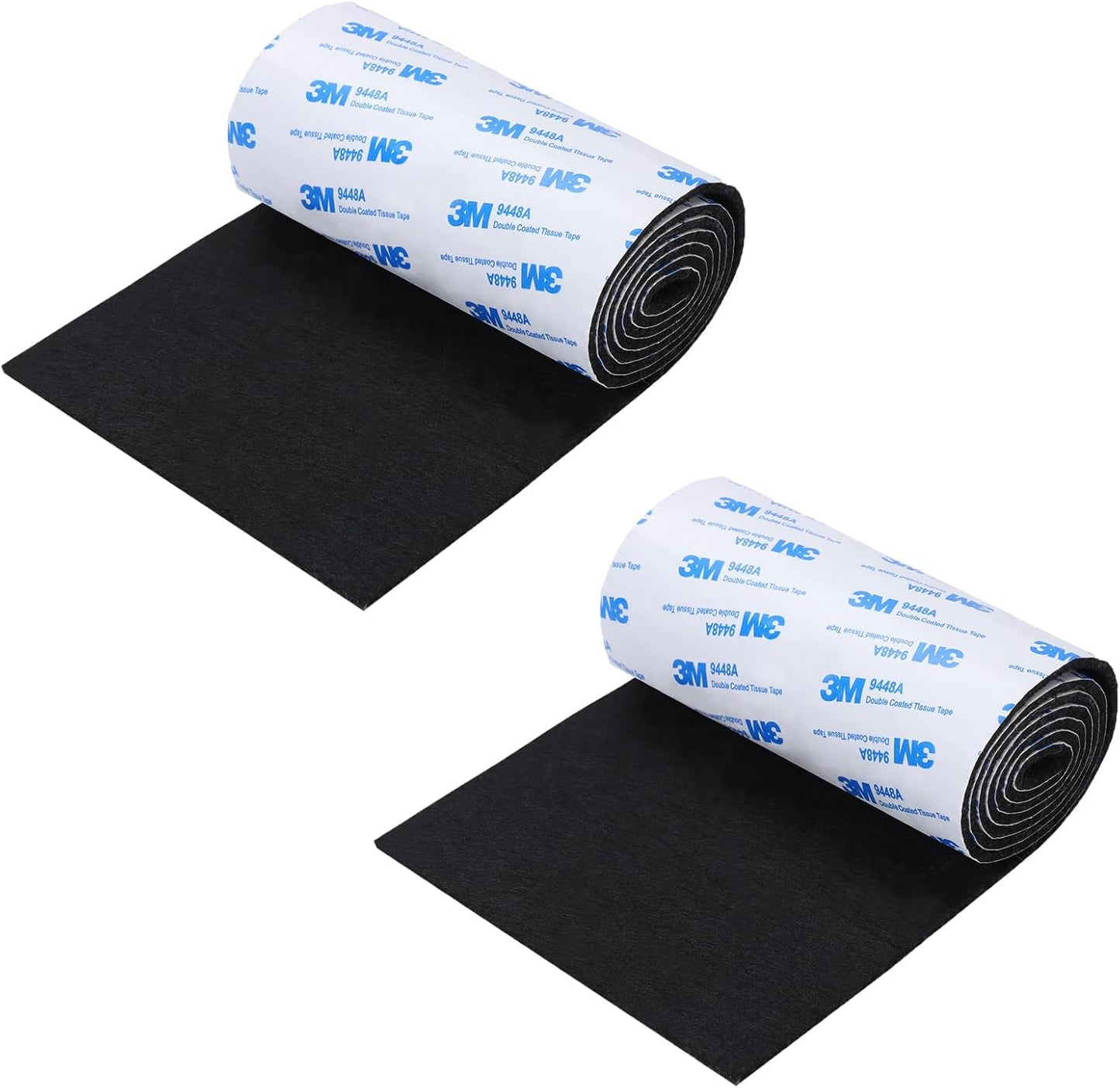 Felt Furniture Pads, 40 x 5 x 0.12 Inch Felt Strips | Non Slip Self Adhesive Cuttable Heavy Duty Felt Tape for Protecting Hardwood Floors Chair Wall Protector, Black