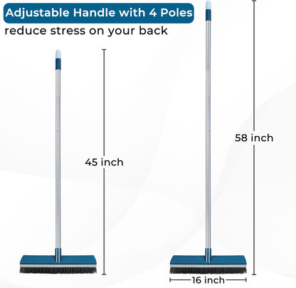Grout Cleaner Brush with Long Handle, Floor Scrub Brush for Shower Tile, Bathroom Crevice Cleaning Brushes with Heavy Duty Stiff Bristles