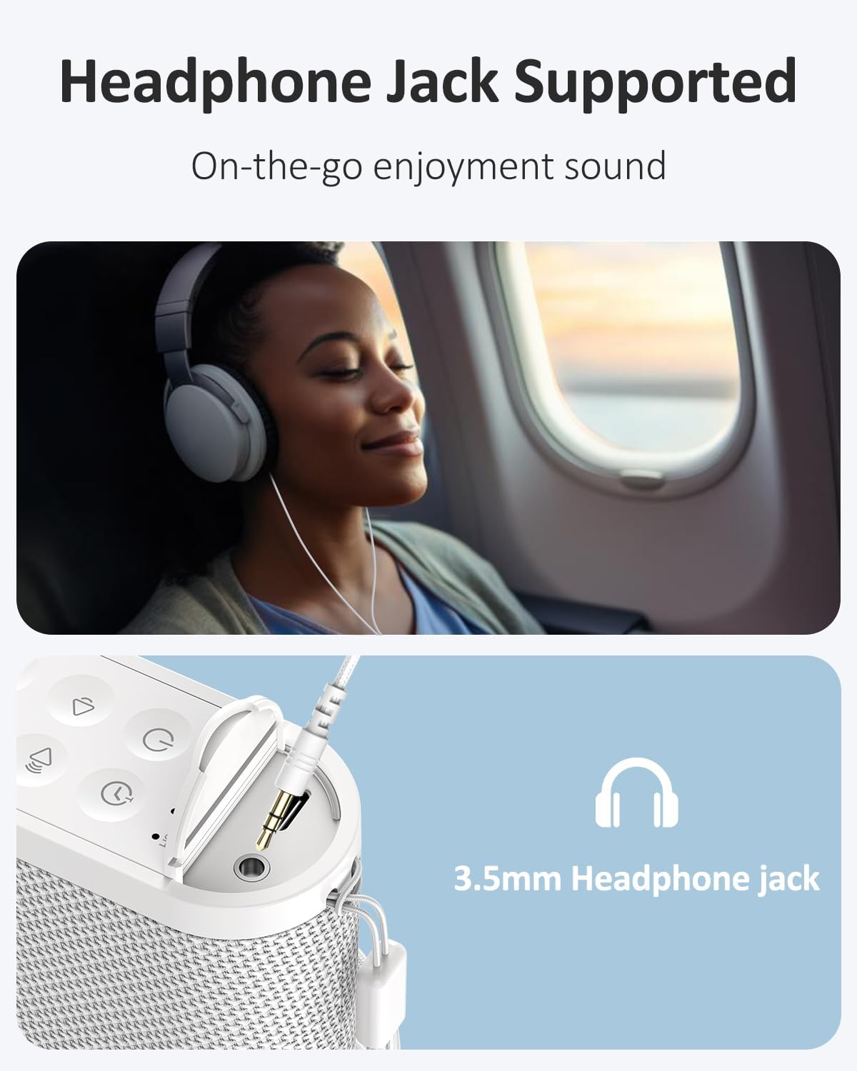 Portable Travel Sound Machine White Noise Machine for Sleeping : Super Long-Lasting & Rechargeable Battery, Headphone Jack, 21 Sounds, Noise Canceling for Office Privacy, Home, Adults, Baby, Gift