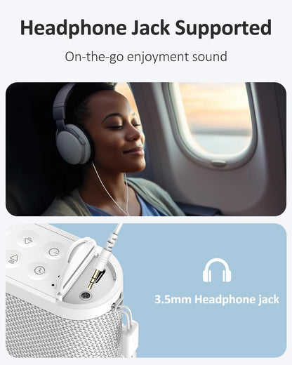 Portable Travel Sound Machine White Noise Machine for Sleeping : Super Long-Lasting & Rechargeable Battery, Headphone Jack, 21 Sounds, Noise Canceling for Office Privacy, Home, Adults, Baby, Gift