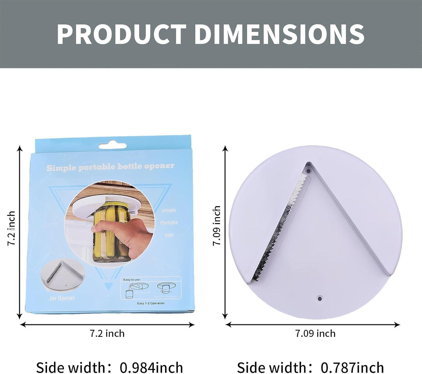 Under Cabinet Jar Opener, Multi-Function One-Handed Bottle and Jar Opener, Under Counter Jar Opener Mounted for Seniors, Water Bottle Openers for Home Kitchen