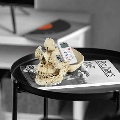Mrlikale Skull Glasses Stand Holder, Creative Eyeglasses Holder | Sunglasses Spectacle Display Rack, Key Holder Resin Sculptures for Entryway, Home, Office, Desk, Nightstand (Gold)