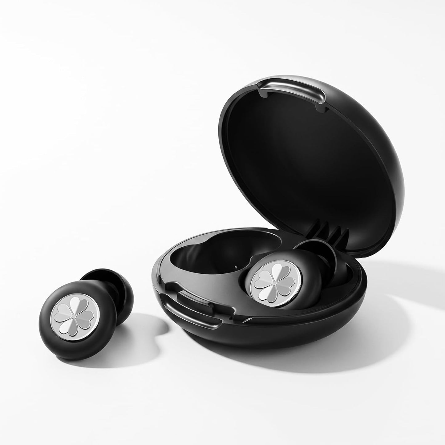 HEKKE 45dB Ear Plugs for Sleeping, Soft Silicone for Side Sleepers, 4 Sizes | Reusable soft silicone with XS/S/M/L sizes for side sleepers, concerts, flights and hotels; carrying case included.