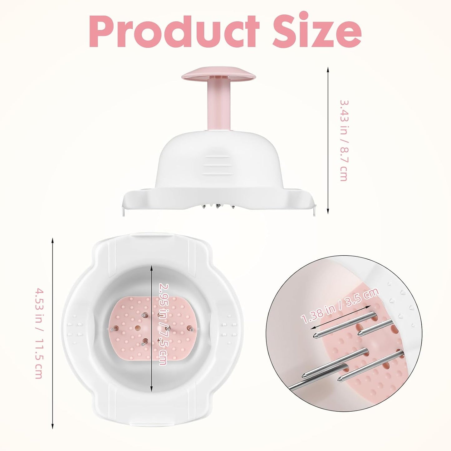 Kichvoe Pink Mandoline Slicer Guard Mandolin Hand Guard Safety Protector | 4.53×3.43 Inch Universal Slicer Hand Guard, Anti-Cut Finger Protector for Vegetable, Fruits, Safe for Beginner & Elderly