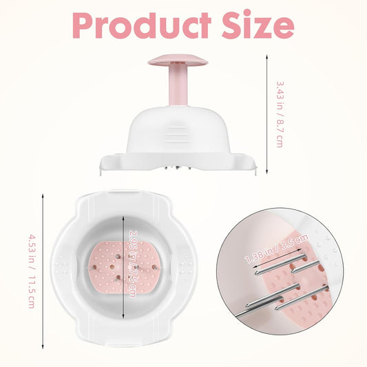 Kichvoe Pink Mandoline Slicer Guard Mandolin Hand Guard Safety Protector | 4.53×3.43 Inch Universal Slicer Hand Guard, Anti-Cut Finger Protector for Vegetable, Fruits, Safe for Beginner & Elderly