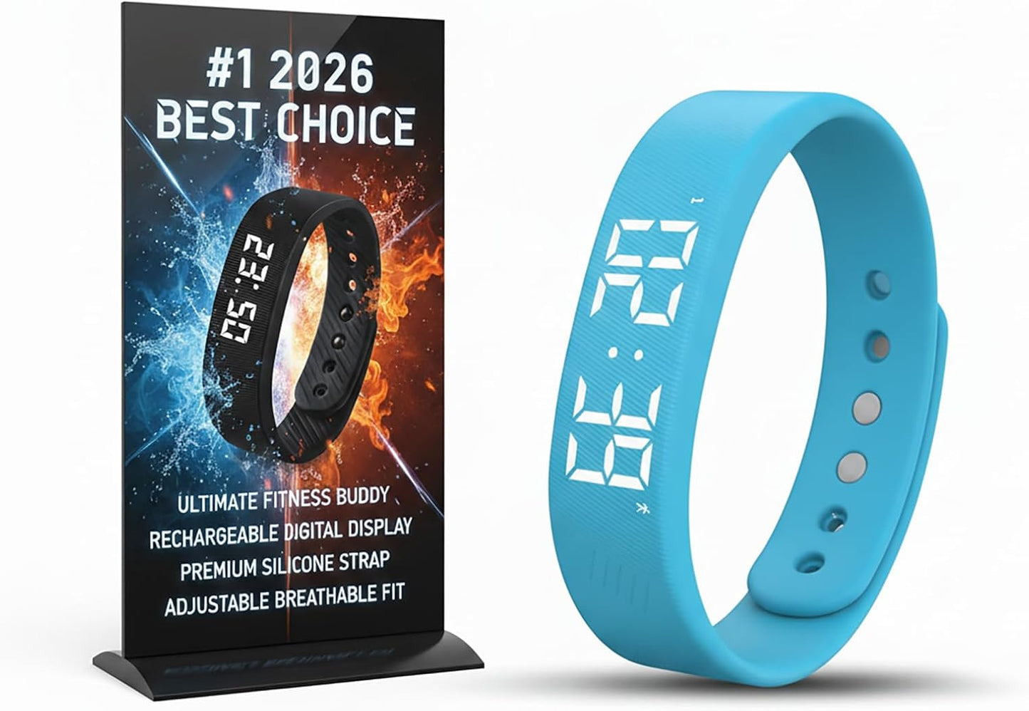 Vibrating Alarm Wristband Clock for Heavy Sleepers Wake Band Watch Bracelet Adults Silent Shock Vibration Wrist for Deaf People Wearable Loud Sleep Despertador Alarmas para Despertar