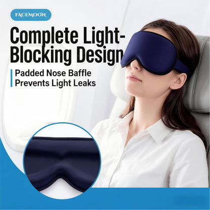 3D Cooling Gel Sleep Mask: 6oz Weighted Blackout Eye Mask