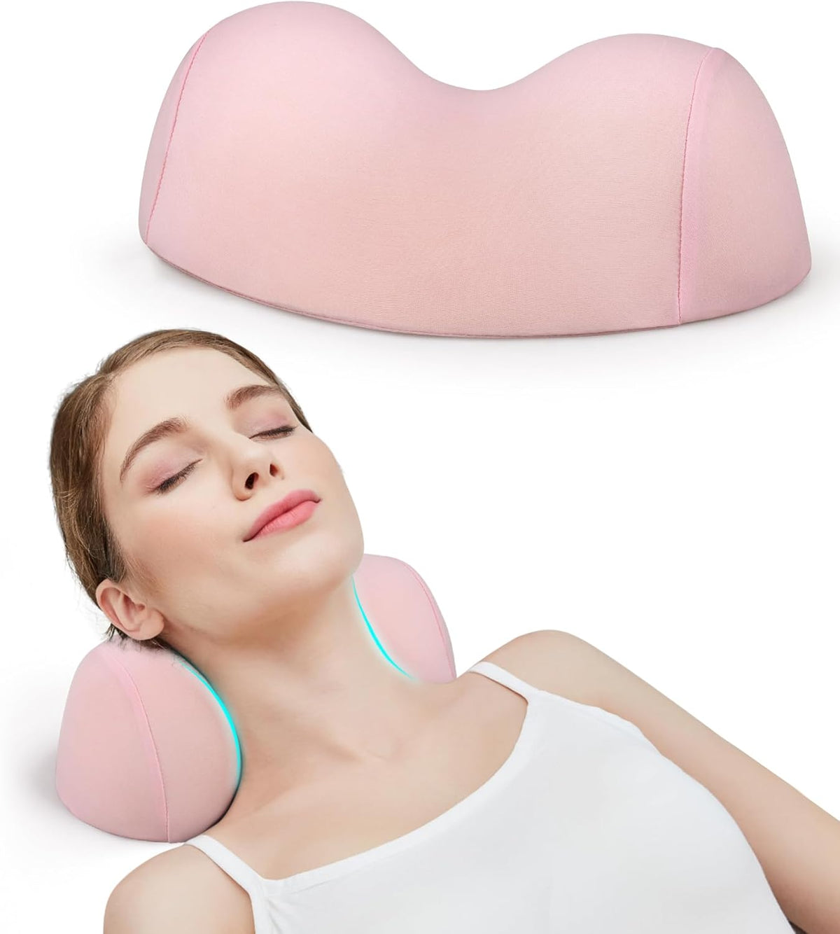 ComfortLife Small Neck Stretcher Pillow for Pain Relief, Medium Soft Cervical Traction Device Neck Mild Support Pillow Foam Cervical Neck Pillow for Tension Muscle Relax Relief (Grey)