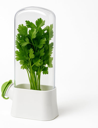 Yosoo Health Gear Herbs Saver Herbs Keeper for Refrigerator Cilantro Container, Multipurpose Keep Freshness Transparent Design Pressure Resistants Herbs Keeper for Coriander Asparagus Vegetable