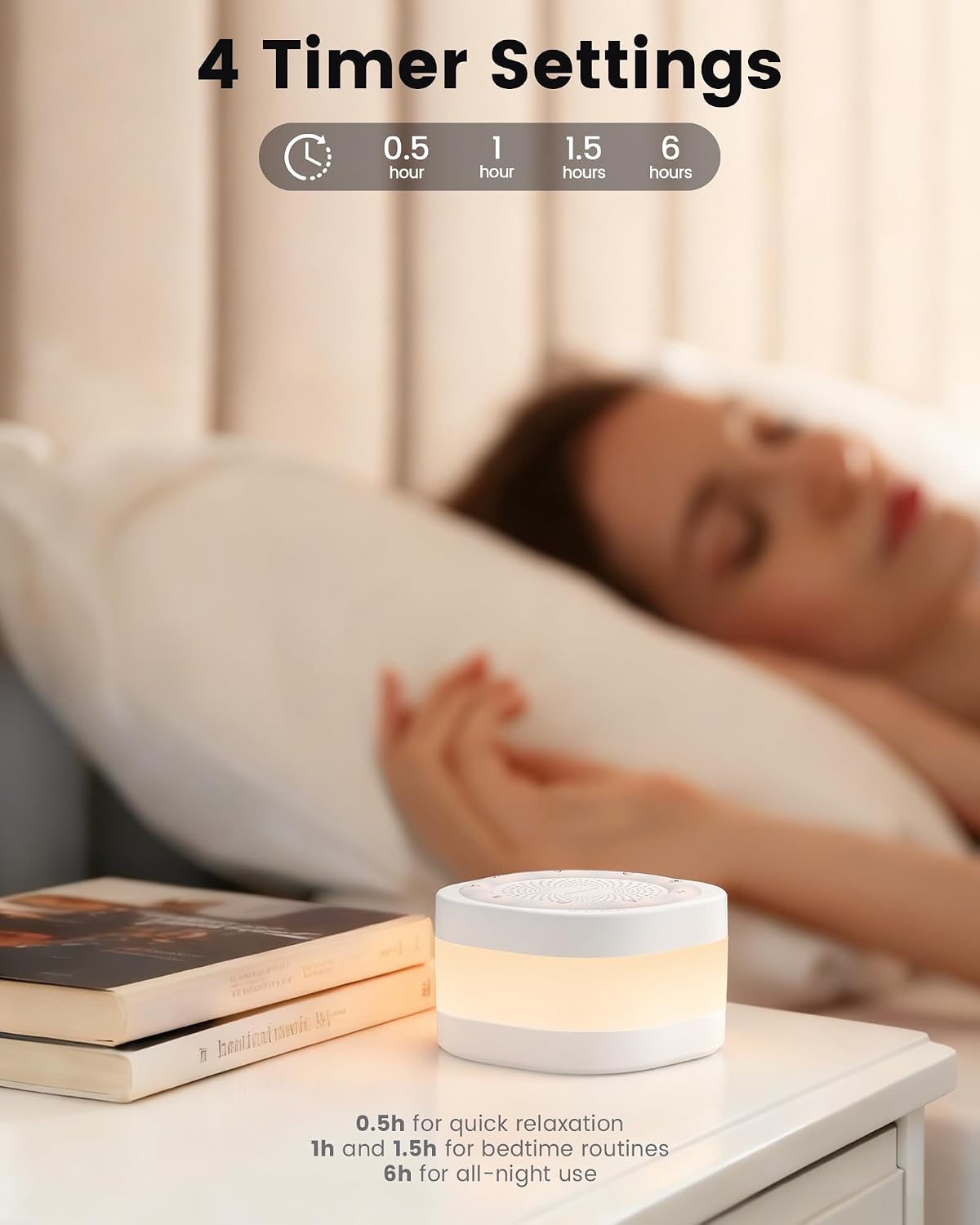 Glocusent White Noise Sound Machine with 44 Soothing Sounds 12 Colors Night Light Noise Machine for Baby Kids & Adults Sleep Machines, Sound Therapy for Home, Travel, Registry Gift