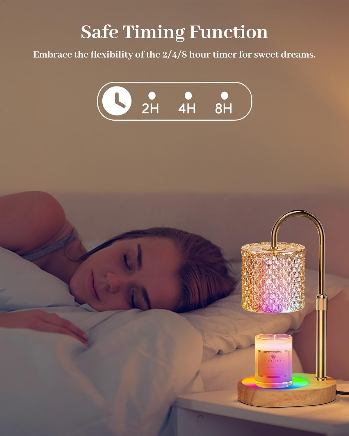 Candle Warmer Lamp with Timer Dimmer Adjustable Height for New Home Decor, Birthday Gifts for Women,Candle Warmer for Women Mom Christmas Mother's Day Gfit