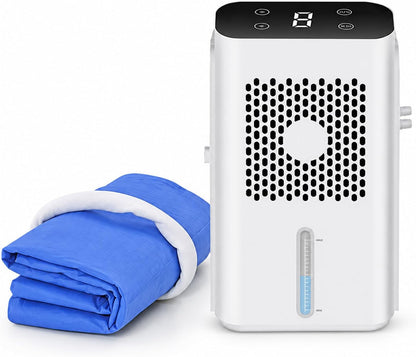 Bed Cooling System with LCD Display & Silent Water Pump Single | Portable Mattress Cooler for Hot Sleepers, Night Sweats Relief, Summer Sleep Optimization for Single/Double Beds