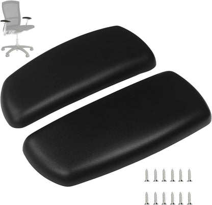 Armrest Pads for Knoll Life Chair Fixed and Height Adjustable Only Not Compatible with 4D High Performance Models Replacement Armrest Cushions Black (Pair)
