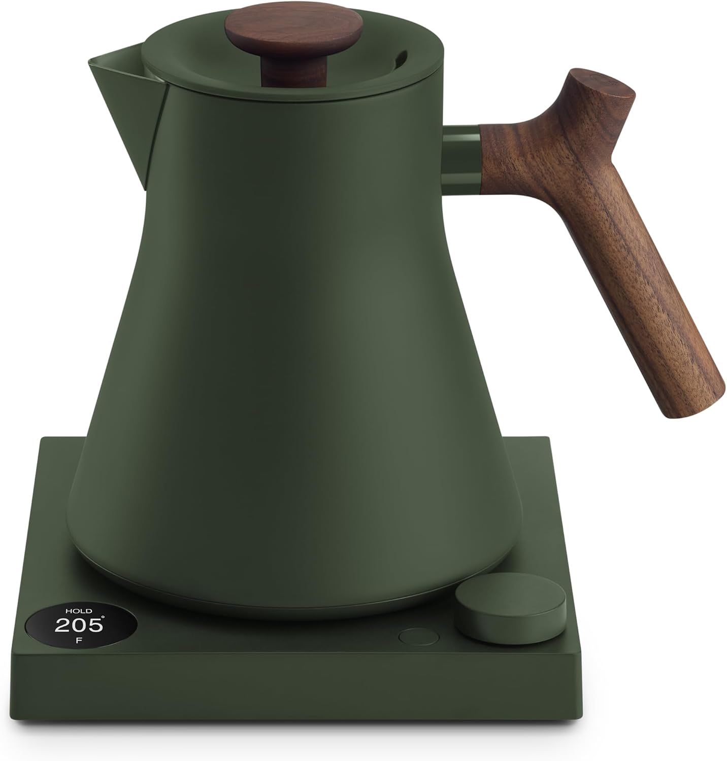Fellow Corvo EKG Pro Electric Kettle for Tea & Coffee, 0.9 Liter | Precision Temp Control, Stainless Steel, Brew Timer, Smart Scheduling, Wide Spout, Quick Heating, Matte White, Maple Handle