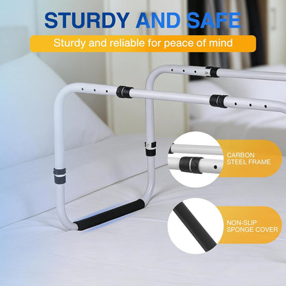 Blanket Lifters for Foot of Bed, Adjustable 20.1–29.5 Inch Bed Blanket Support, Keeps Sheets Off Feet, Carbon Steel Frame, Fits Twin, Full, Queen and King Beds, 4 Clips Included