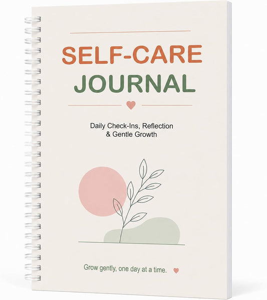 Self-Care Journal with Wellness Trackers, Mood Log & Reflection | Daily Check-Ins, Weekly Reflections & Guided Self-Care Tools