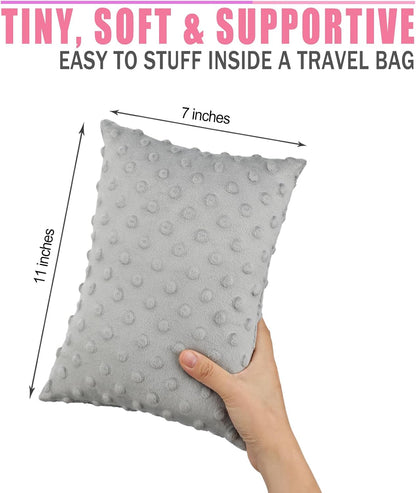 Small Knee Pillow for Side Sleepers, Soft Leg Pillows Relief from Knees, Sciatica, Hips, Joints Between Legs, Back Pain When Side Sleeping, Leg Alignment Knee Support Pillow, Minky Dot Black