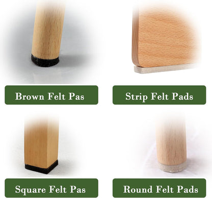 Fursafe&Q Felt Furniture Pads, Furniture Felt Pads for Hardwood Floors -Self Adhesive Chair Leg Floor Protectors, Protect Your Floors from Nicks, Bumps and Scratch,96 Pcs Round Cabinet Door Bumper