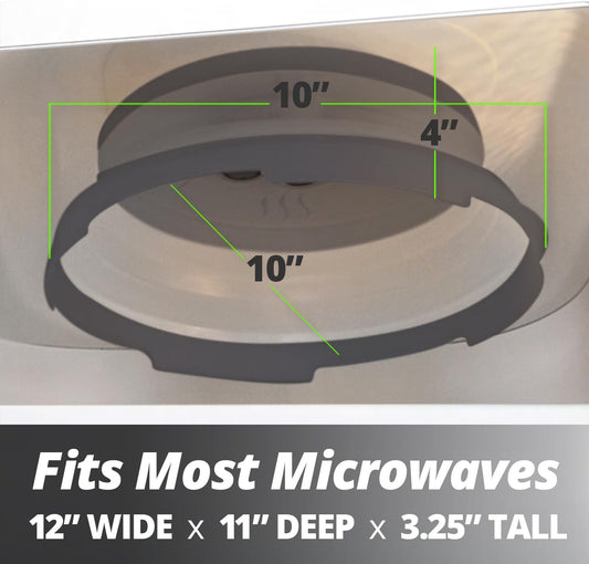 Hover Cover Collapsible Magnetic Splatter Cover, 10-Inch Clear BPA-Free Food Lid Vented Plate Guard with Steam Vents, Anti-Splash Microwave Lid, Dishwasher Safe Space-Saving Magnetic Storage, Charcoal