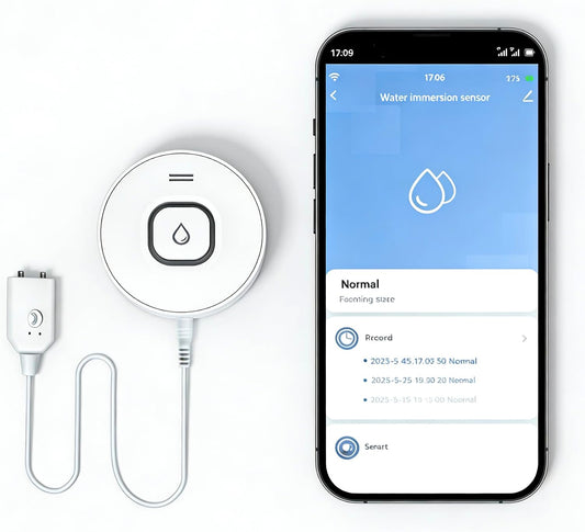 Wi-Fi Water Leak Detector, 100dB Adjustable Audio Alarm Sensor, Sensitive Leak & Drip Alert with Remote Email & APP Notification, for Home and Basement 2PCS