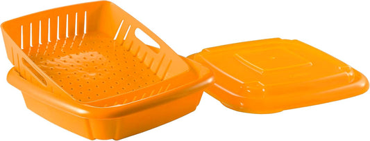 Hutzler 3-in-1 Bitty Box Berry Keeper, Berry Colander & Saver Container, 9oz / 1 Cup Capacity, Blue
