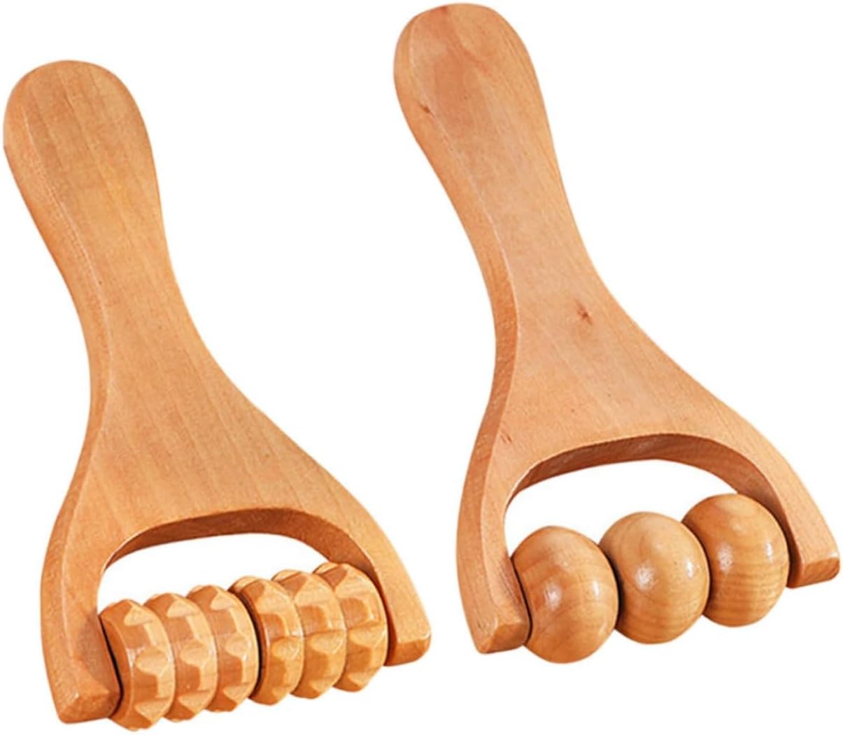 Natural Wooden Foot Roller Massager, Foot Massage Relief Tool | Ergonomic foot roller for muscle pain relief, practical wooden massage tool to soothe feet and bring relaxation.