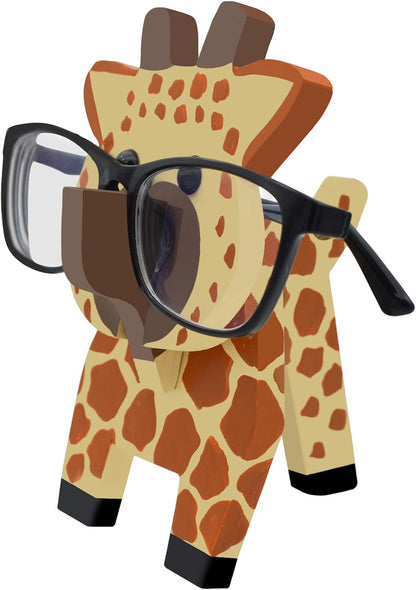 Creative Glasses Holder Stand, 3D Wooden Puzzle Animal Eyeglass Stand Home Office Desk Décor Gift (Cat)