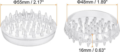 uxcell 4 Pcs Carpet Protectors Spiked Caster Cups 1.46" Round Spiked Furniture Cup Furniture Carpet Protectors for Furniture Legs Table Chair Sofa