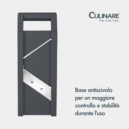 Culinare Multi-Blade Mandoline Slicer, Vegetable, Cheese Chopper and Grater, 4 Interchangeable Blades, Safety Guard, Non-Slip Base