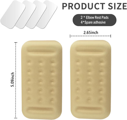 2PCS Car Arm Rest Elbow Pads,Comfortable Car Arm Rest Cushion with Memory Foam Pad for Arm Support,Universal Car Door Armrest Pad Car Interior Accessories (Black)