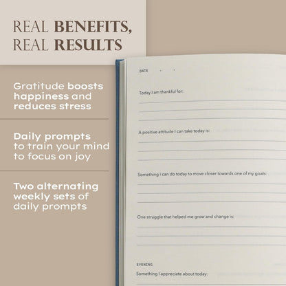 ANECDOTE. Gratitude Journal – The Good Day Journal for Happiness, Mindfulness and Reflection, Feel Happier and Less Stressed, Inspirational Daily Journal for Women & Men - Cream