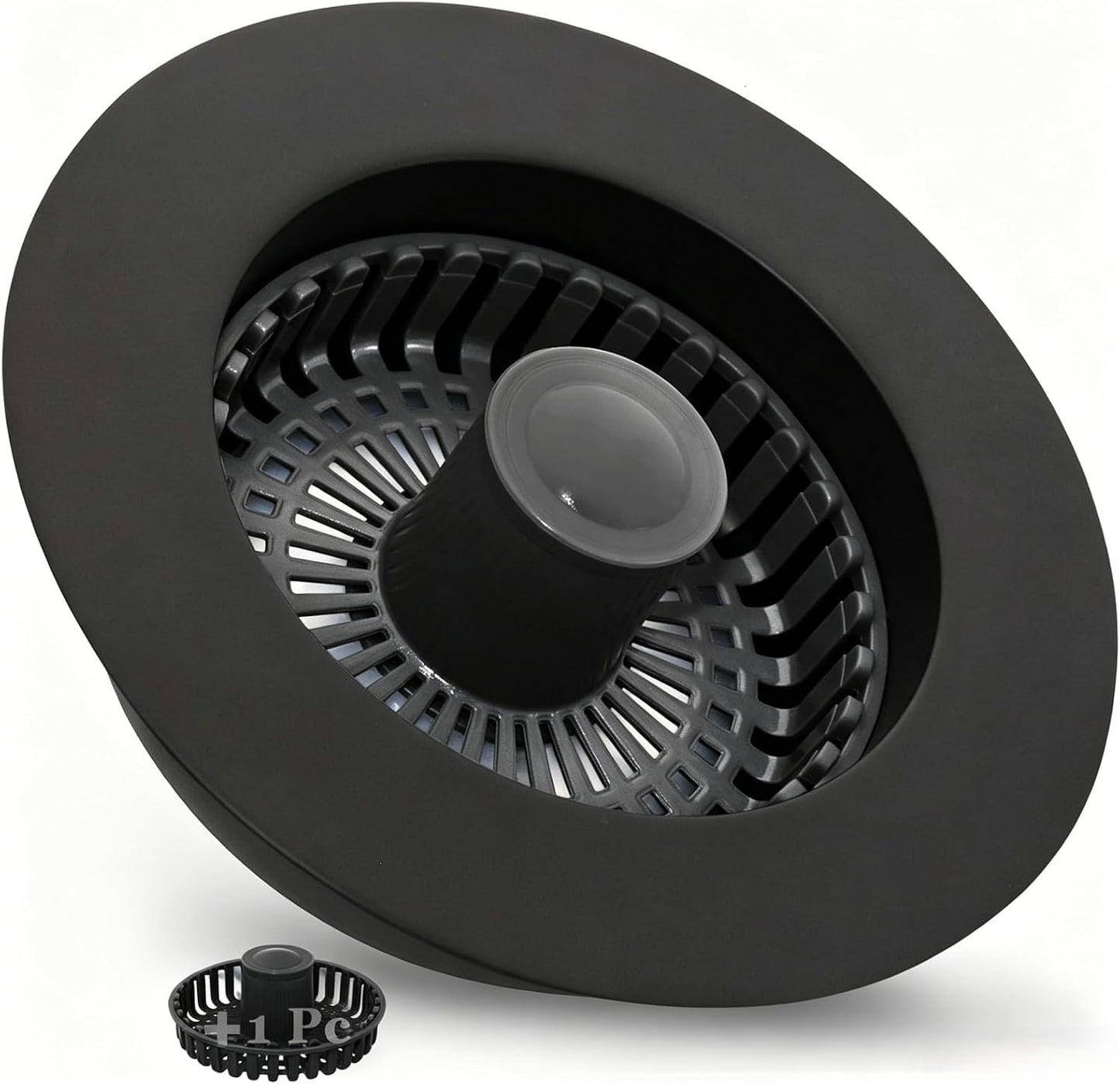 BAOLSLS 3 in 1 Kitchen Sink Stopper, Pop Up Kitchen Sink Drain Strainer | with An Extra Basket Strainer, Kitchen Sink Drain Stopper for US Standard 3-1/2 Inch, Chrome Silver