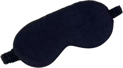 Eye mask Pure Linen Sleep Mask with Elastic Band, No Pressure On Eyes,Side Sleeper Eye Cover Organic Cotton Core Blindfold,Napping & Yoga Travel Essentials (Natural)