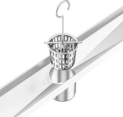 Neodrain Shower Drain Hair Catcher, 2-Pack,Only Fit Neodrain Shower Drain | 304 Stainless Steel Hair & Debris Strainer with Lifting Hook,Filter Basket for Bath Drains,Reusable Trap for Clog-Free Drains