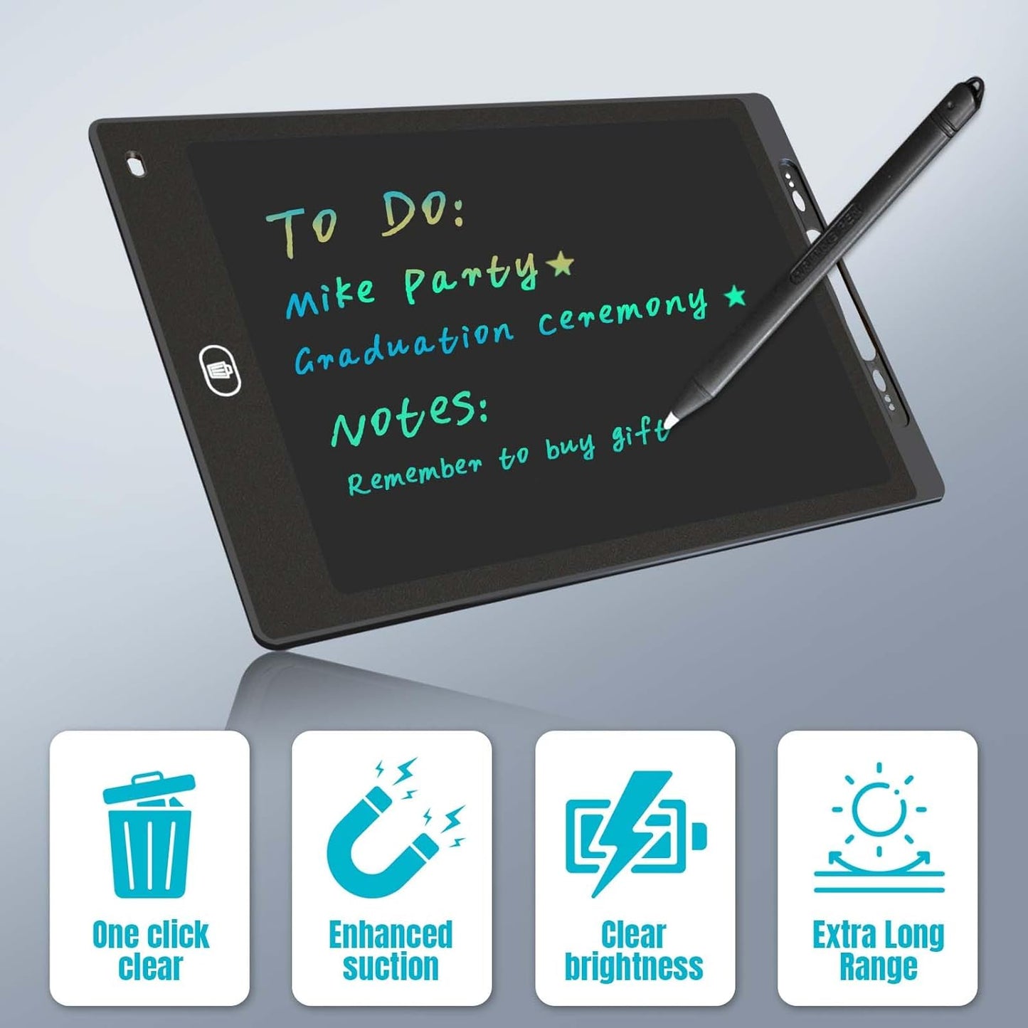 Magnetic Weekly Chore Chart for Adults, 9.8”×6.7” Small to Do List Dry Erase Board for Fridge Grocery Shopping Kitchen Menu Planning Whiteboard Refrigerator Digital Notepad Blackboard Meal Planner