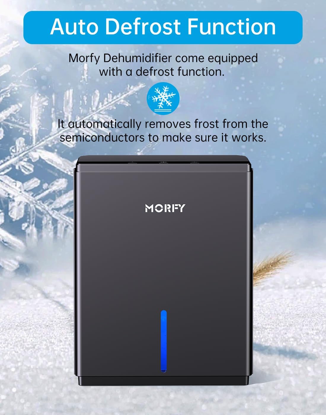 MORFY Dehumidifier, Small Dehumidifier for Bedroom Bathroom RV with Auto Shut Off, Compact Quiet Dehumidifiers for Room Home Closet Laundry Room