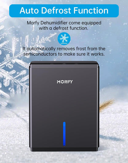 MORFY Dehumidifier, Small Dehumidifier for Bedroom Bathroom RV with Auto Shut Off, Compact Quiet Dehumidifiers for Room Home Closet Laundry Room