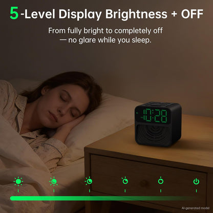 AuroraCalm Extra Loud Alarm Clock for Heavy Sleepers with 115dB Alarm
