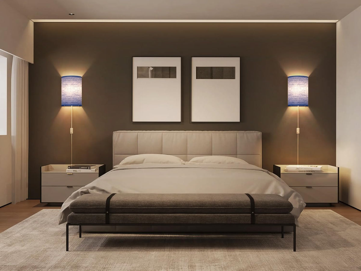 Battery Operated Rechargeable Wall Sconce Set of Two with 10000mAh Battery