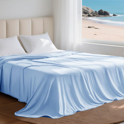 Cooling Blanket Queen Size for Hot Sleepers, Q-Max >0.4, 90 x 90 Inch, Grey