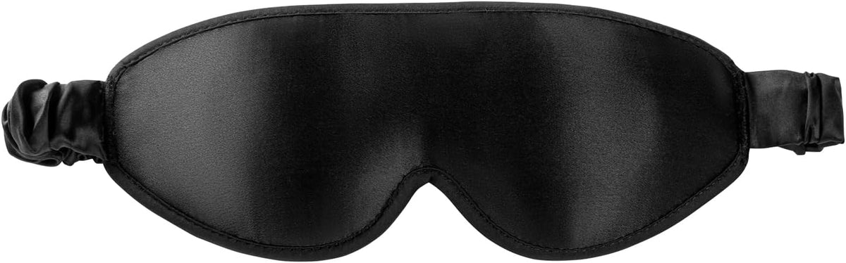 ALASKA BEAR Wraparound Style Organic Cotton Eye Mask with Padded Nose, Big Wide Headband and Large Coverage Ear Muff Sleeping Mask with Bottom Flap for Full Blackout, Dark Grey