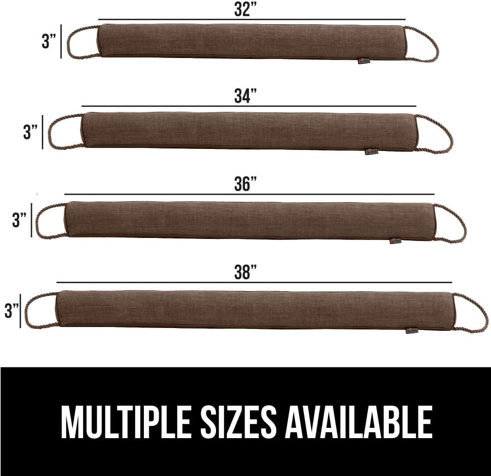 GORILLA GRIP Door Draft Stopper for Bottom of Doors, Cold Air Insulation Sweep, Weather Stripping Seal Noise, Soundproofing, Warmth Sealer, Easy Install Gap Filler, Home Essentials, 32 Inch, Gray