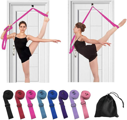 Adjustable Leg Stretcher Lengthen Ballet Stretch Band - Easy Install on Door Flexibility Stretching Leg Strap Great Cheer Dance Gymnastics Trainer Stretching Equipment Taekwondo Training