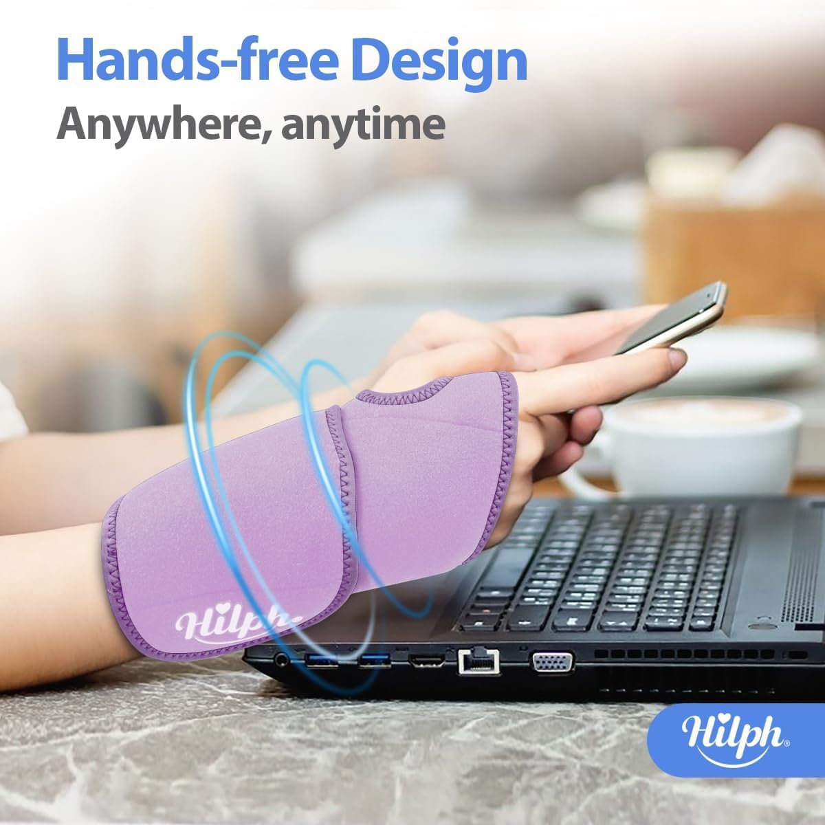 Hilph Wrist Ice Pack Wrap, Carpal Tunnel Relief Wrist Brace with Gel Pack